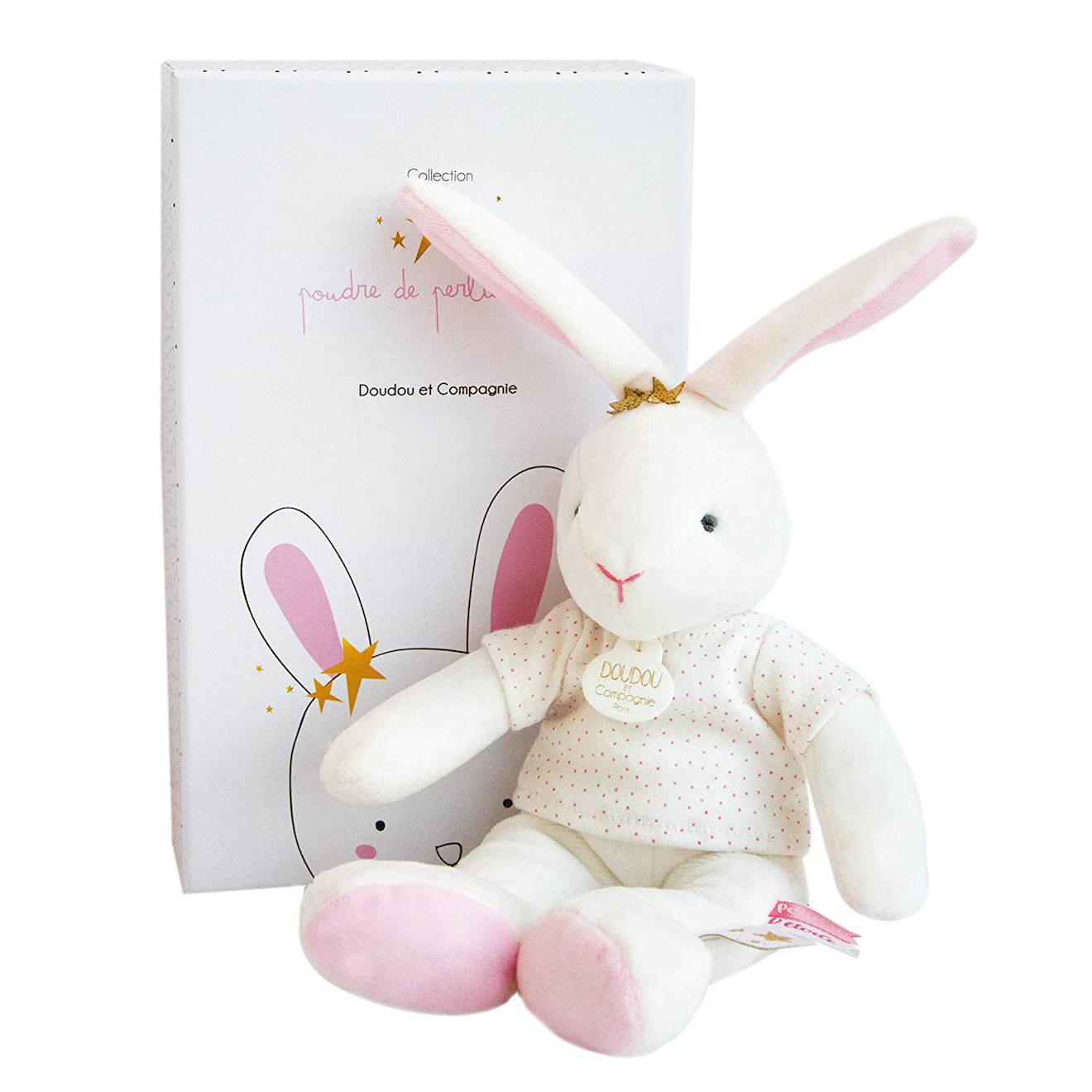 Lapin Fleurs 20 Cm Rose