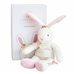 Jouet-Premier âge-Lapin fleurs 20 cm