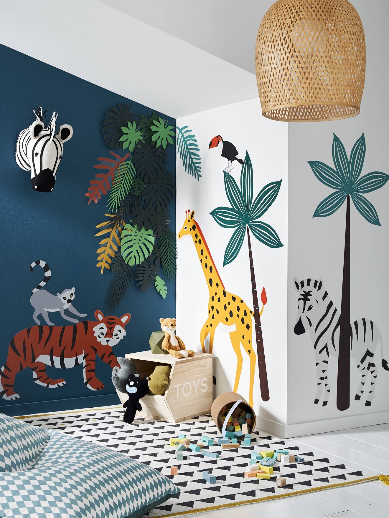 Autocollant mural Animaux jungle KIT COMPLET