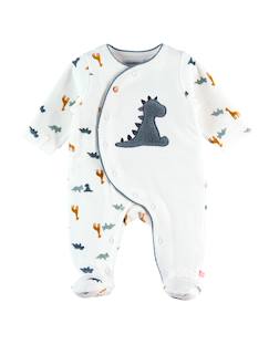 Pyjama dinosaure en velours  - vertbaudet enfant