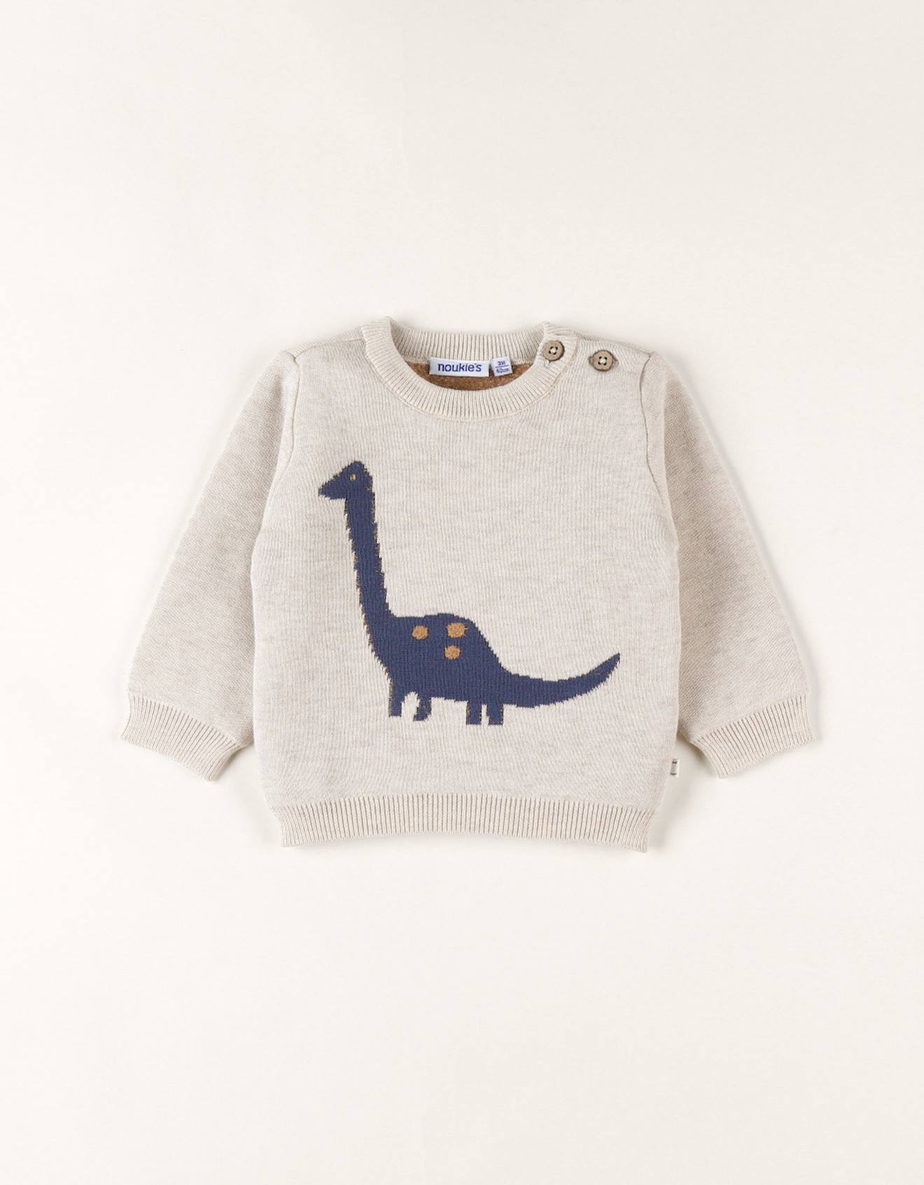 Pull En Tricot Dino Beige