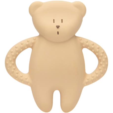 Moonie - Ourson De Dentition En Caoutchouc Naturel Blanc Polaire Sable
