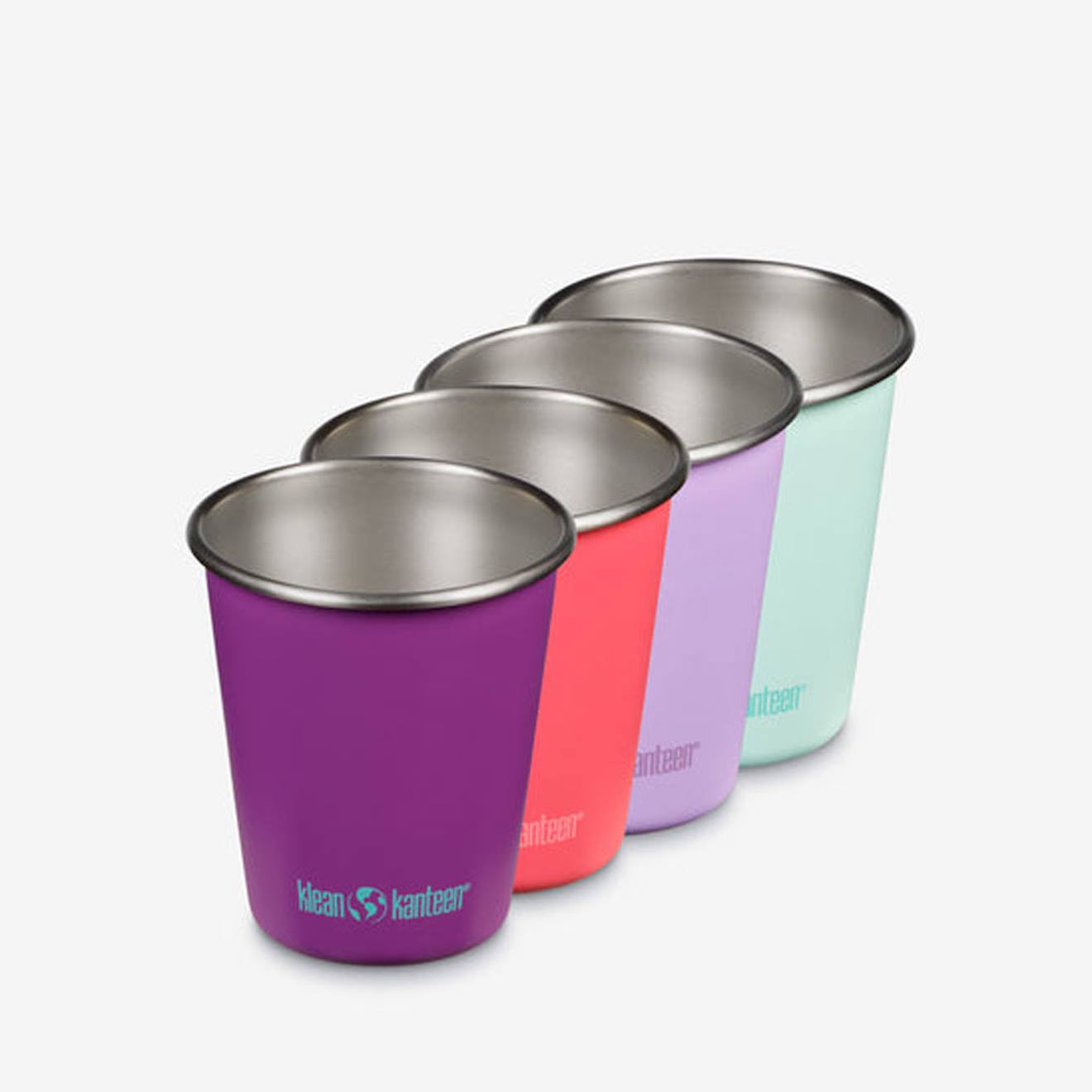 Lot De 4 Gobelets En Inox 296 Ml - Butterflies Multi-coloured