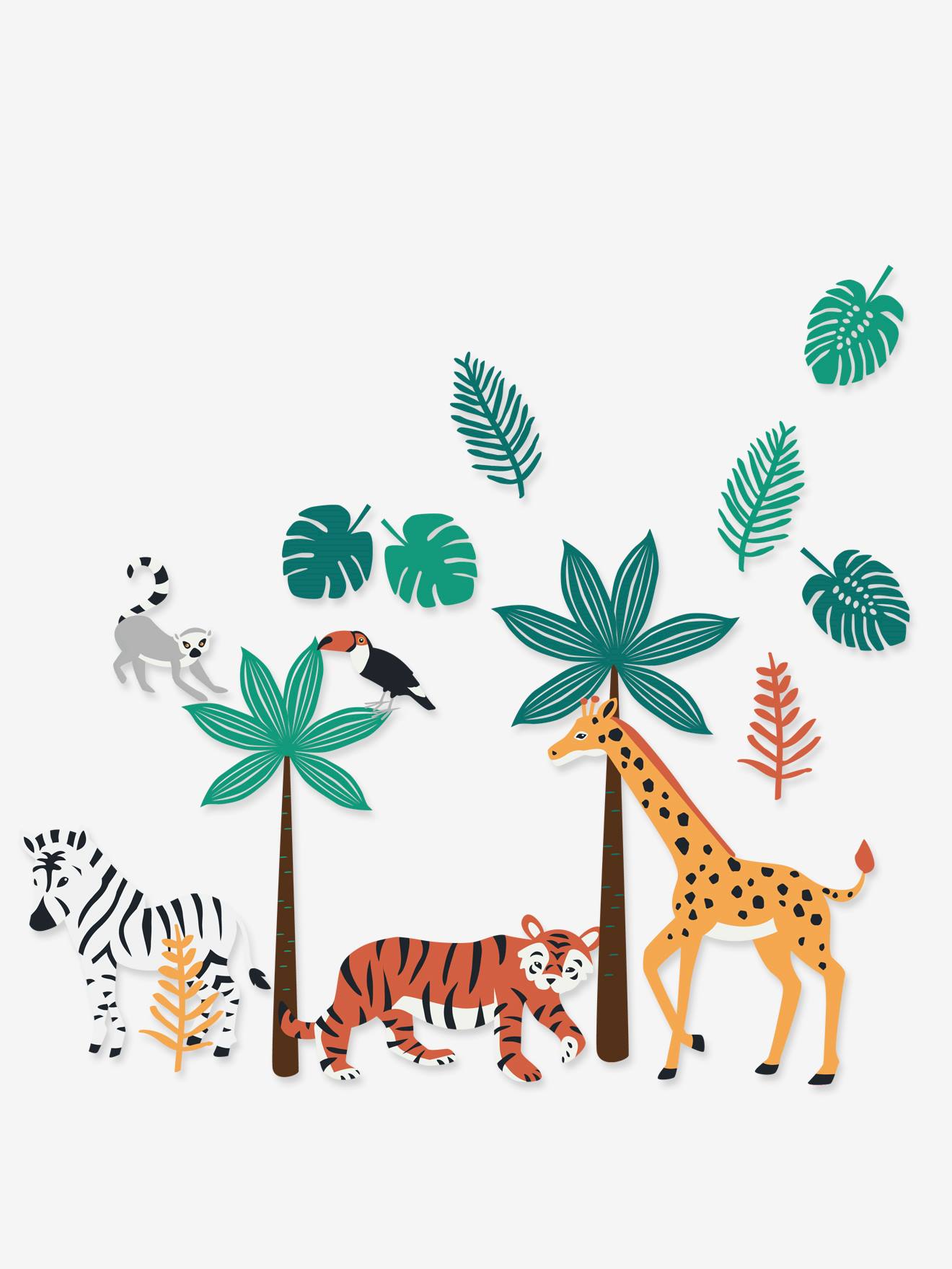 Stickers Arbre Animaux jungle 15208 - Stickers Muraux Enfant