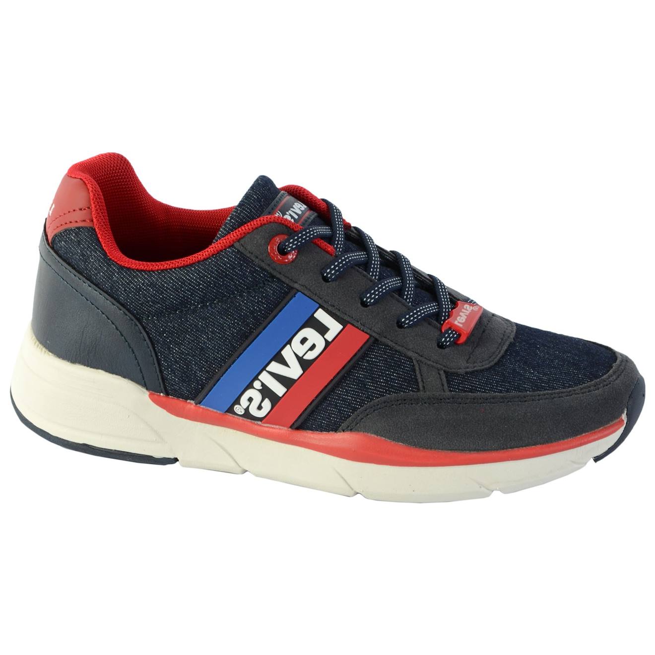 Baskets Basses À Lacets Blue Denim