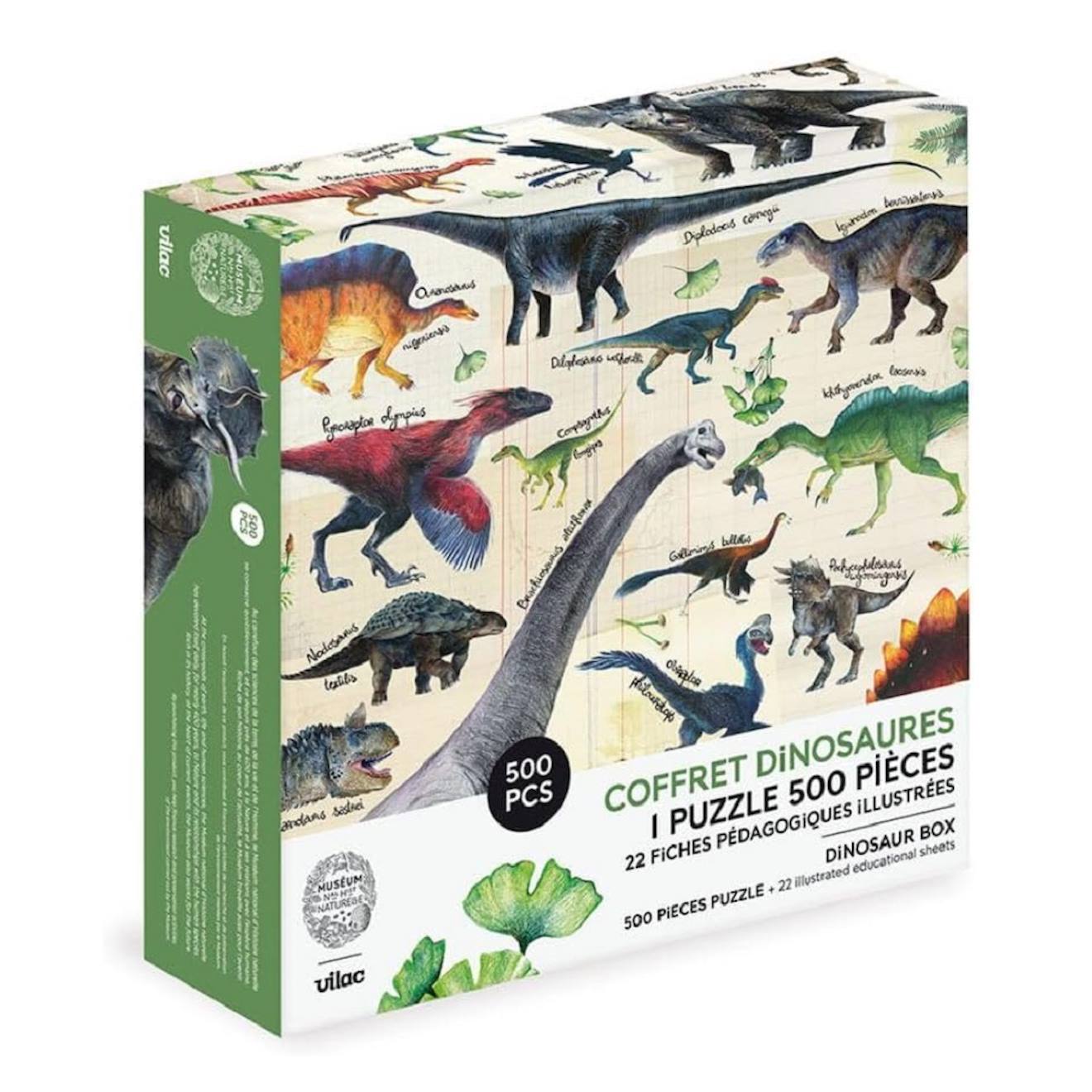 Puzzle Dinosaures 500 Pièces Beige
