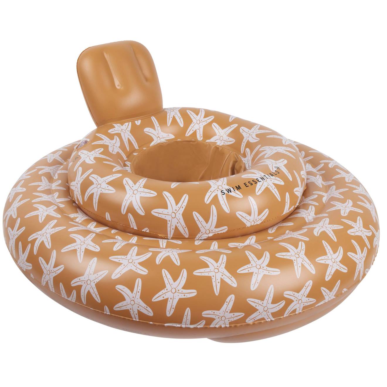 Bouée Bébé Léopard Ocre, Blanc