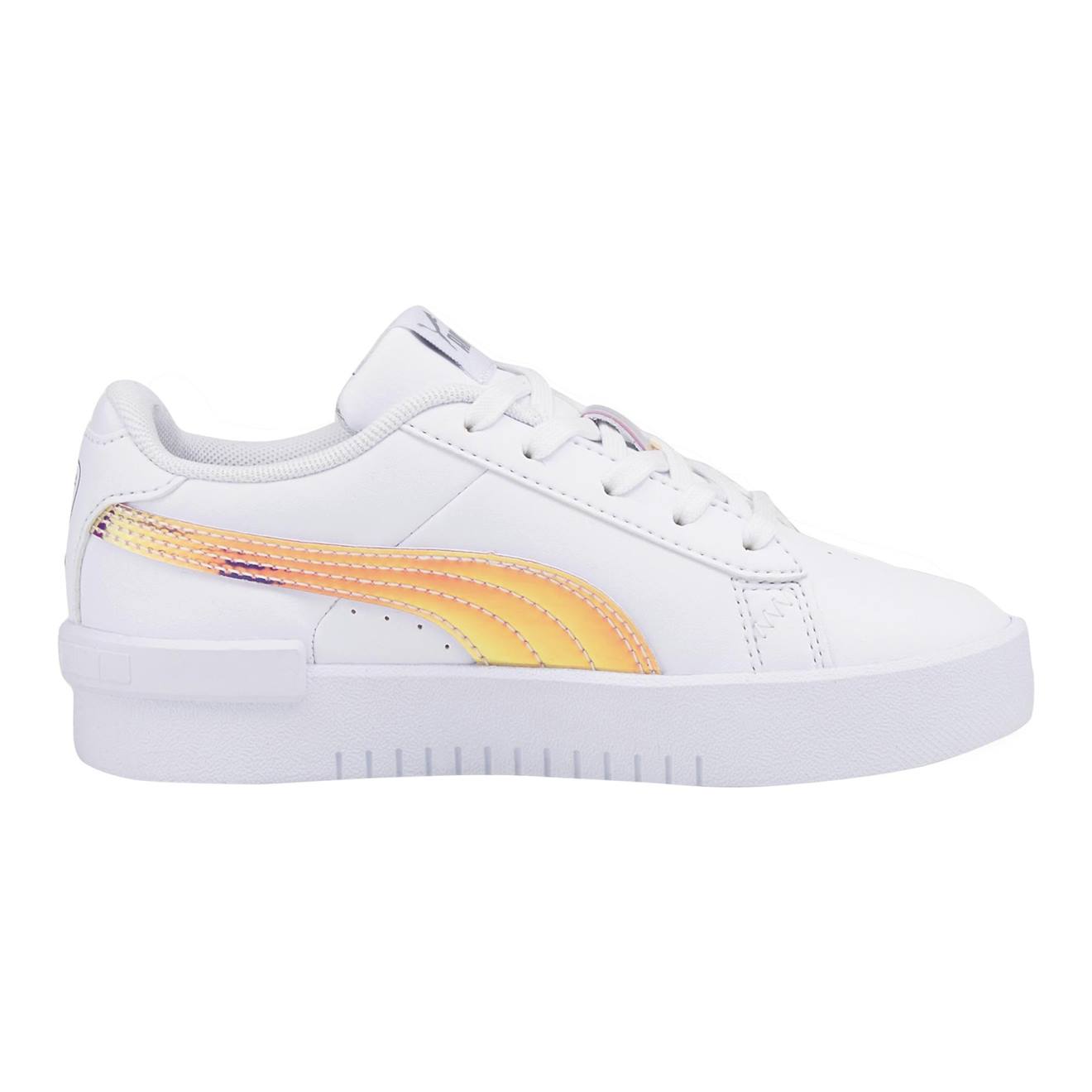 Baskets Basses À Lacets Puma Blanc Puma Argent