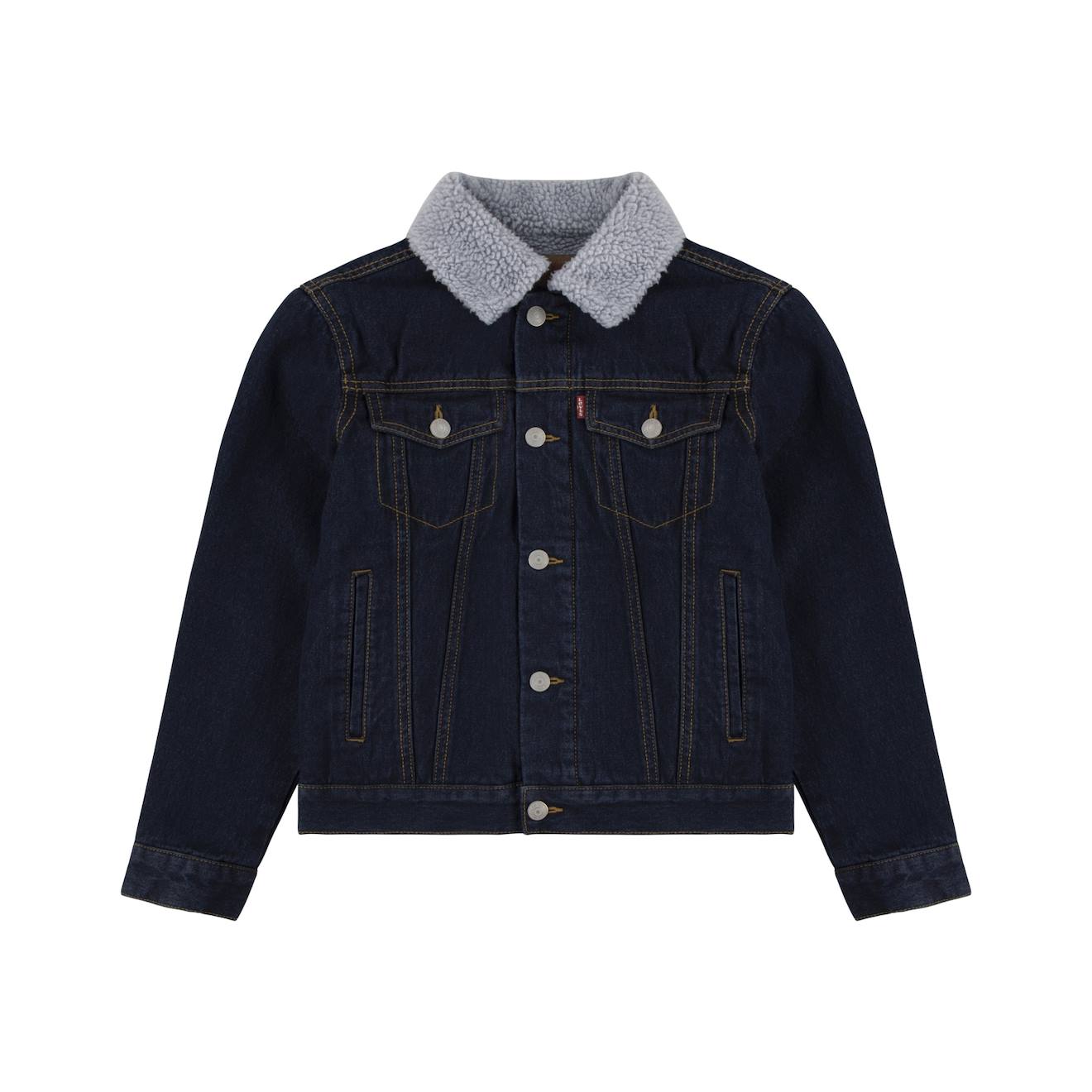 Veste Sherpa Trucker Bleu