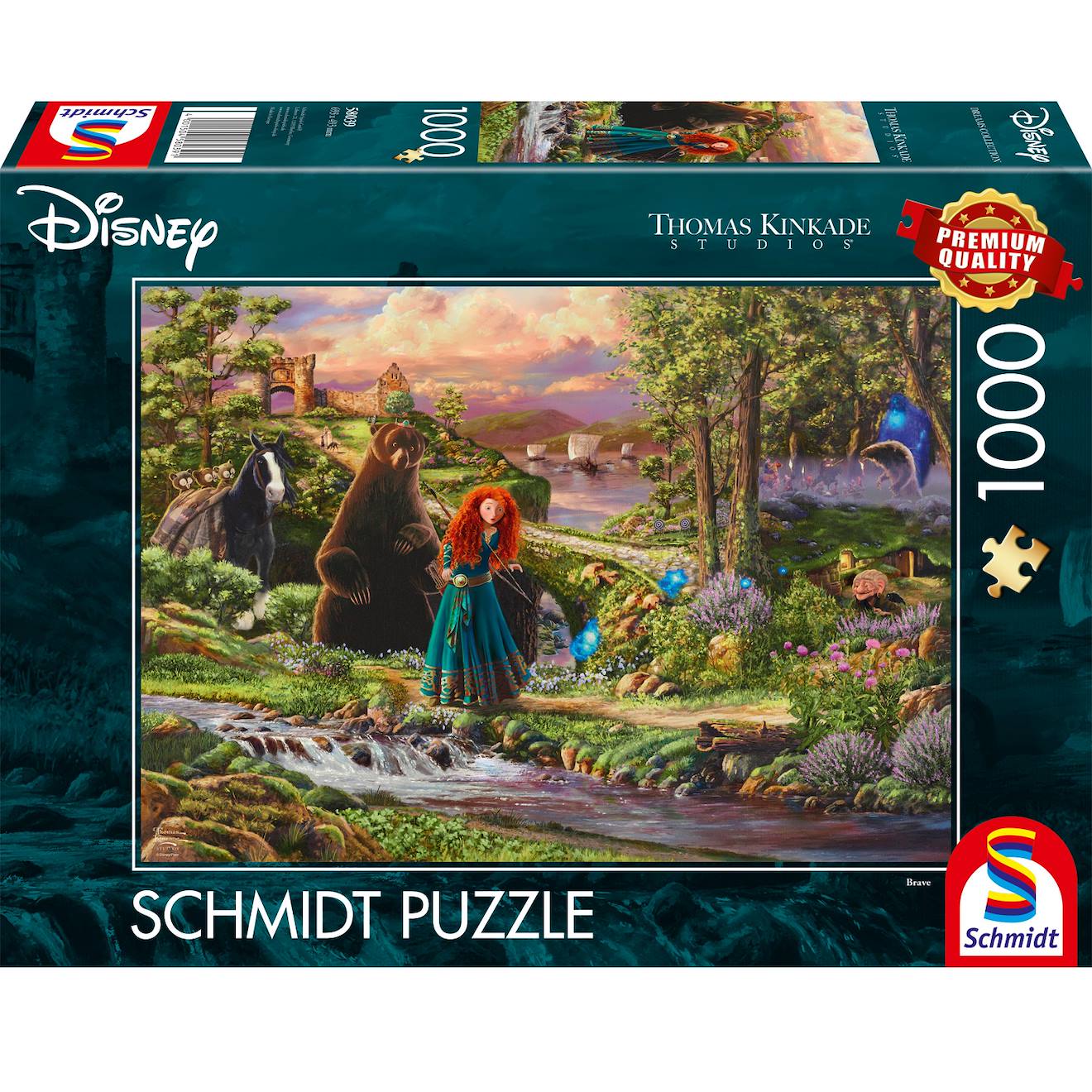 Puzzle Rebelle Princesse Mérida 1000 Pcs Vert