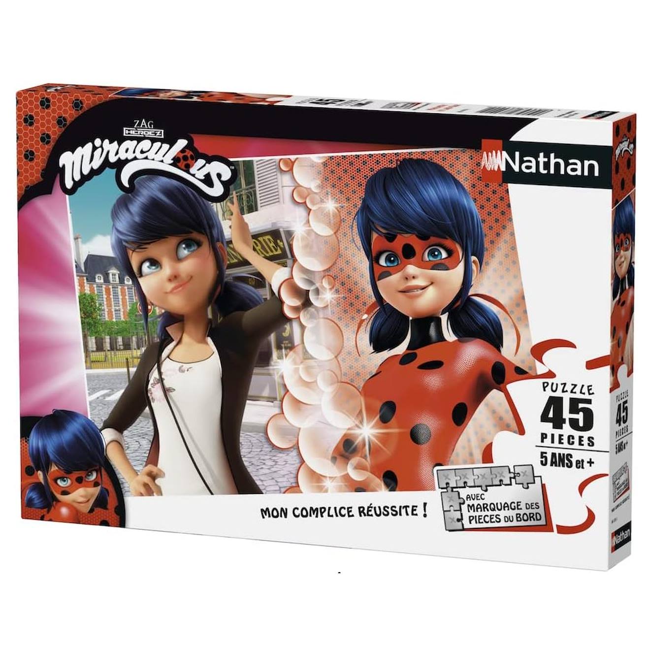 Puzzle Marinette Vs Lady Bug 45 Pcs Rouge
