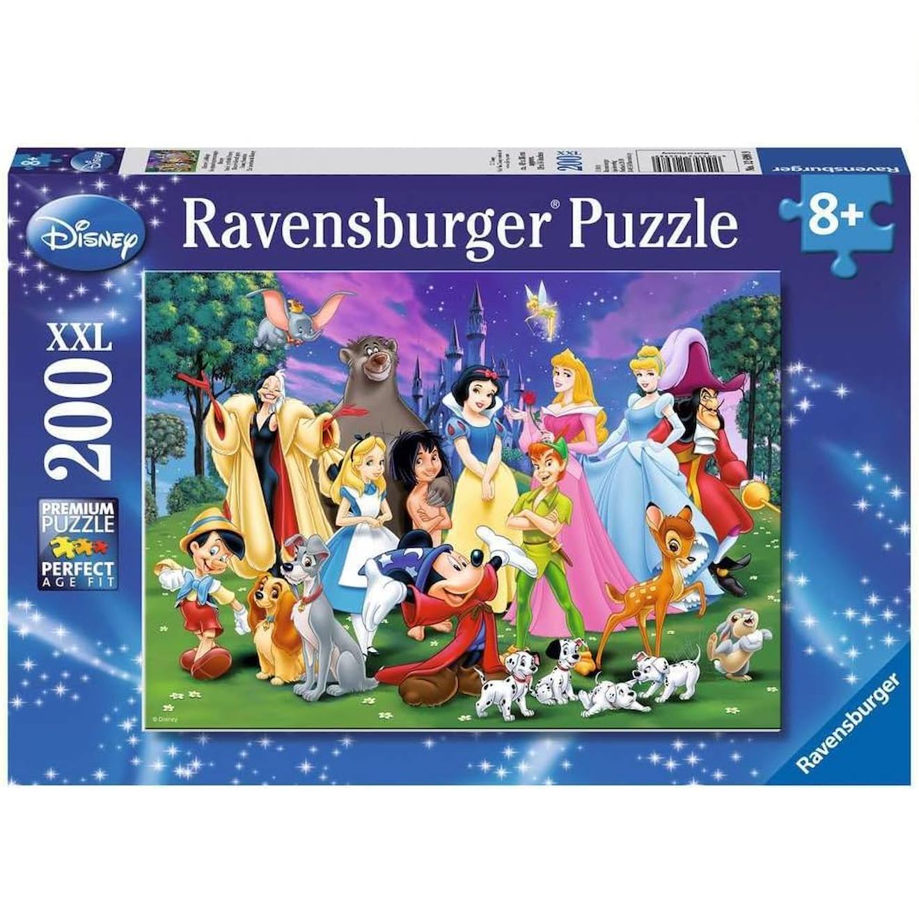 Puzzle Grands Personnages Disney 200 Pcs Xxl Bleu