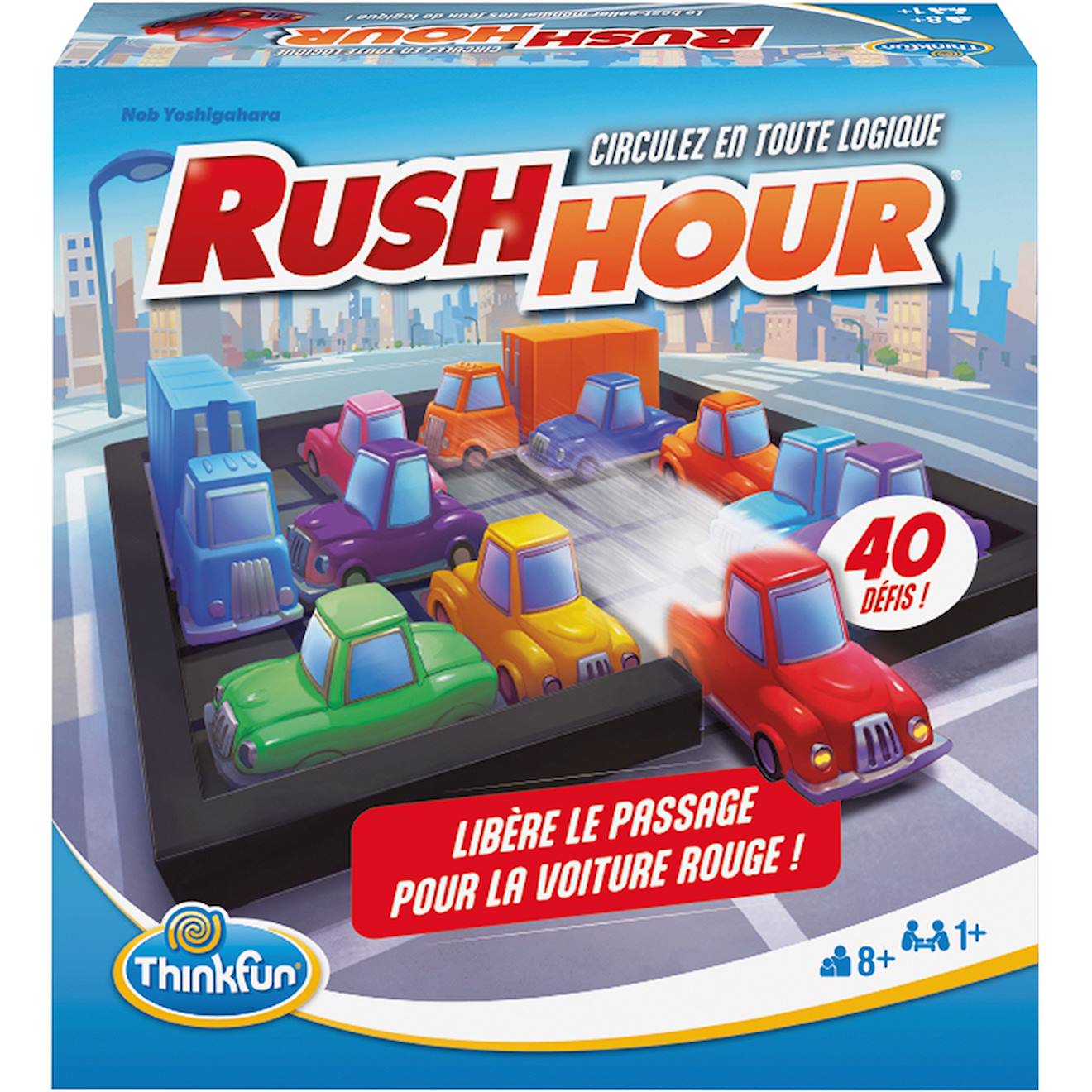 Rush Hour New - Jeu De Logique - Embouteillage - 40 Défis Et 4 Niveaux Multicolore