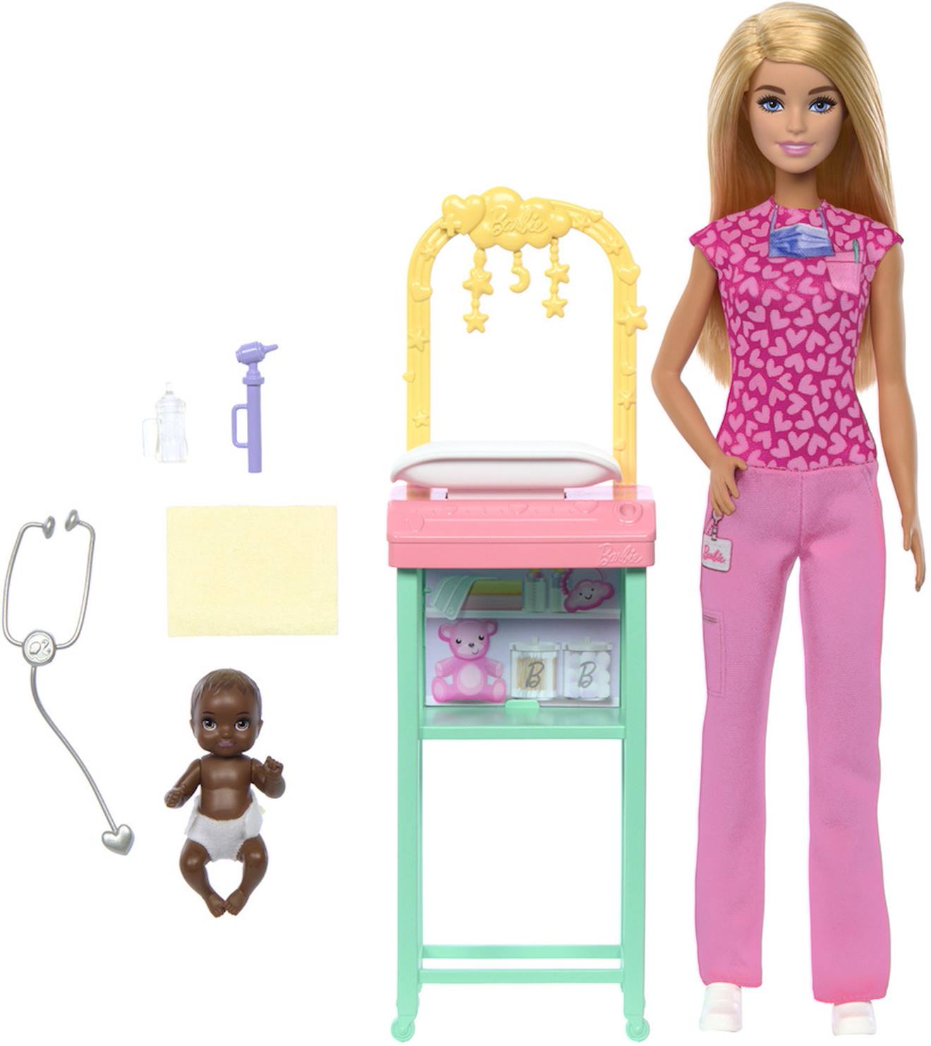 Coffret Pédiatre Barbie Avec Poupée Multicolore