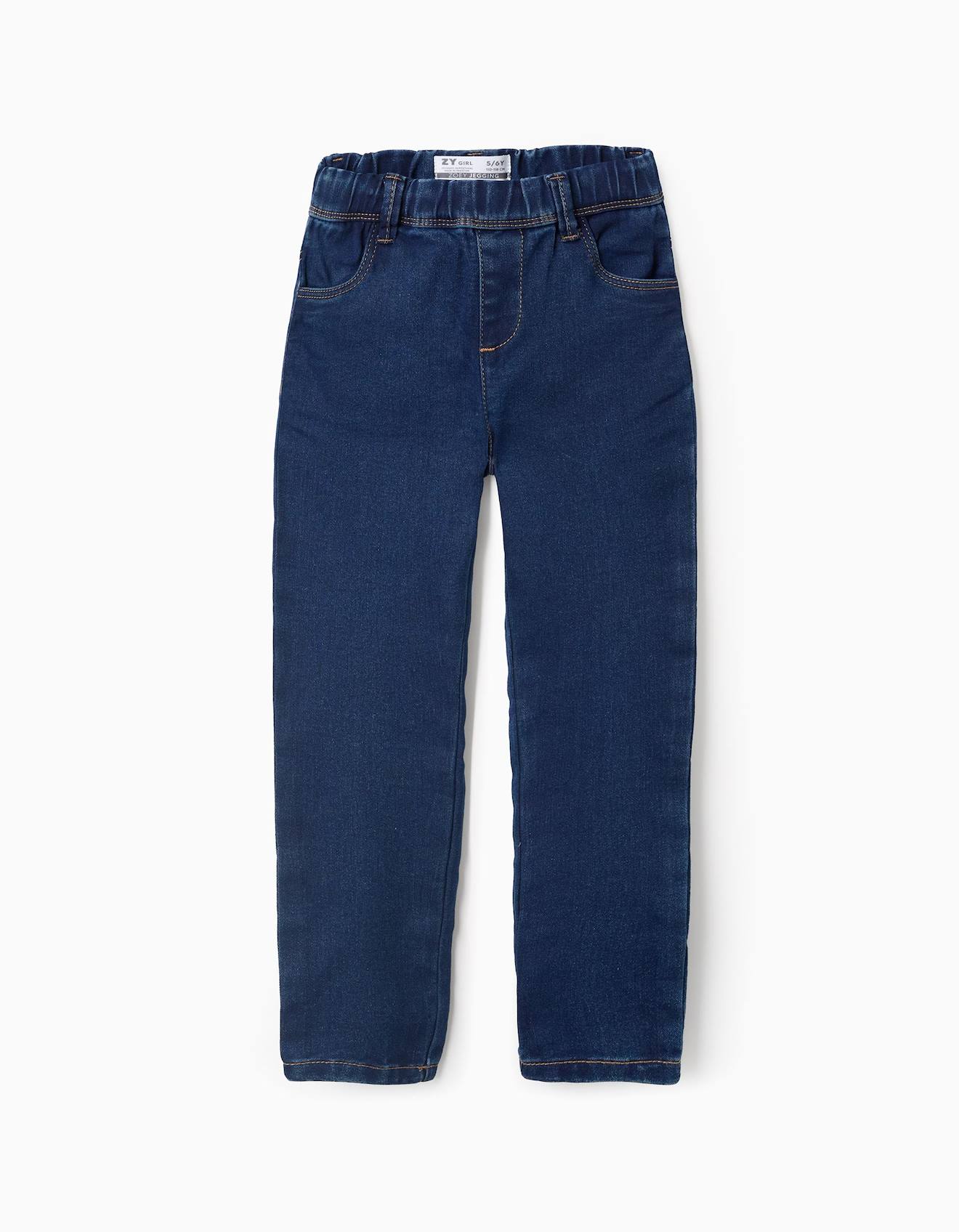 Jegging En Denim À Taille Réglable Bleu Foncé