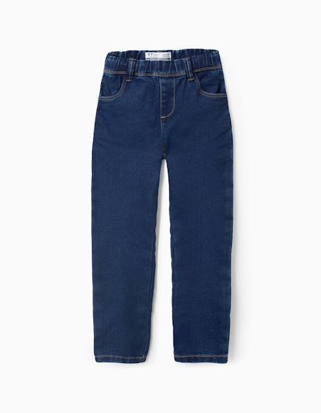 Fille-Legging-Jegging en denim à taille réglable