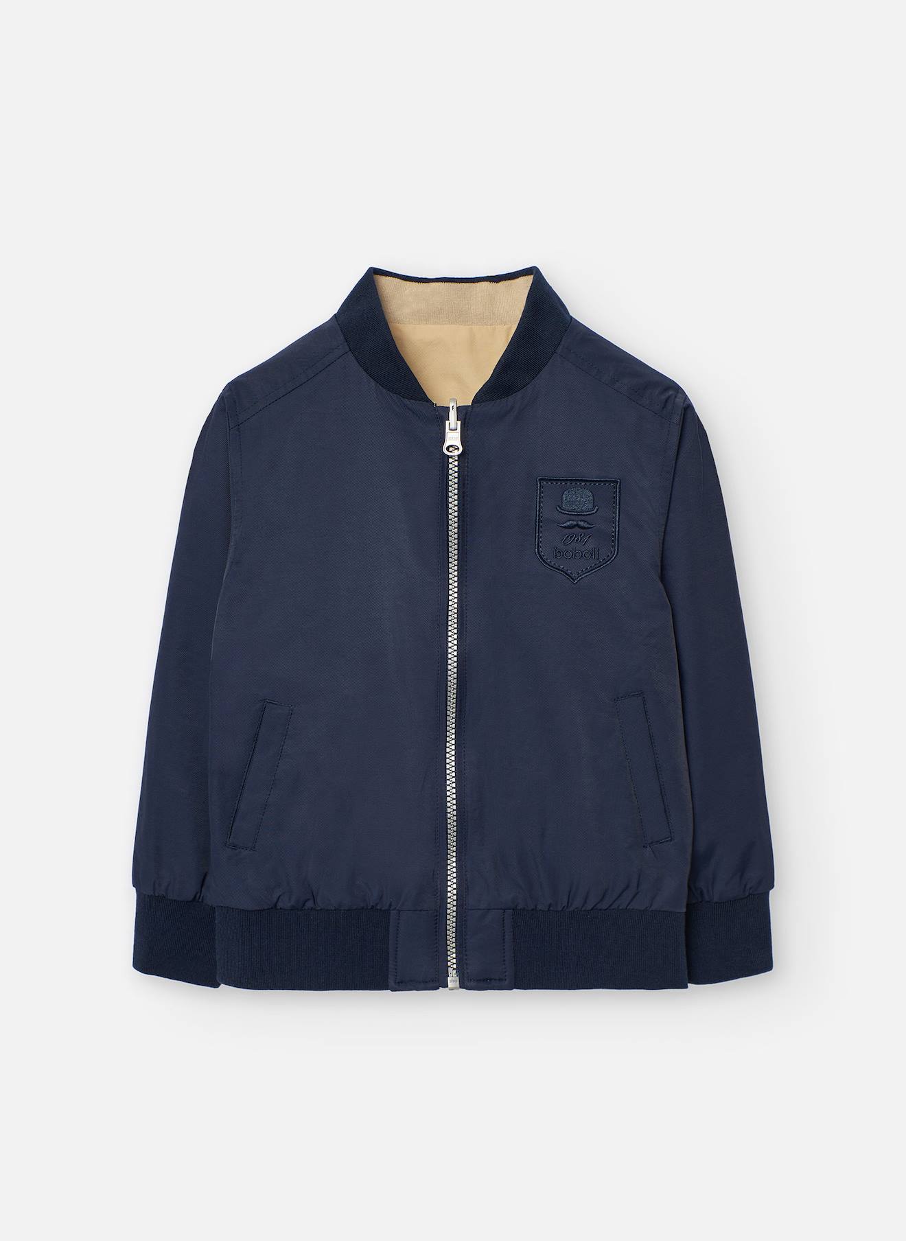 Blouson Réversible Avec Fermeture Éclair Bleu