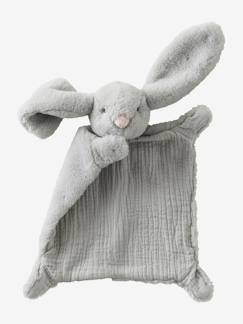 Jouet-Premier âge-Doudou lapin bi-matière personnalisable