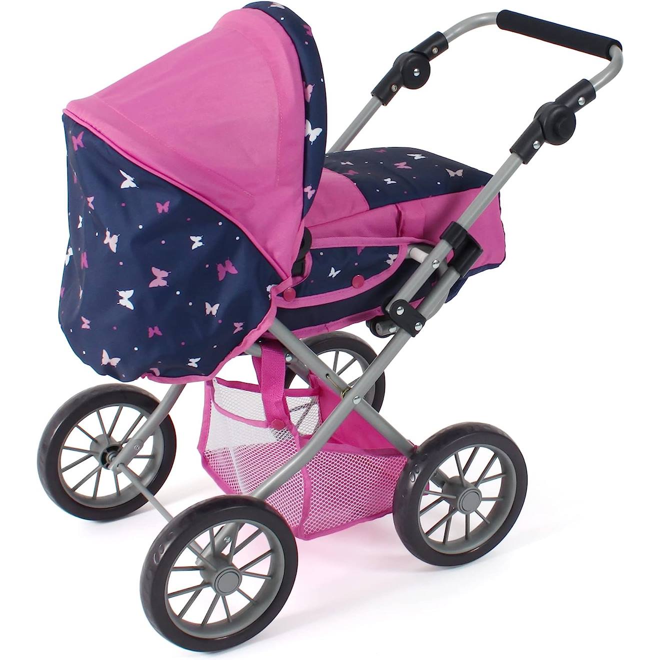 Poussette Combinée 3 En 1 Bayer Chic 2000 Linus Pour Poupée - Licorne Bleu Marine