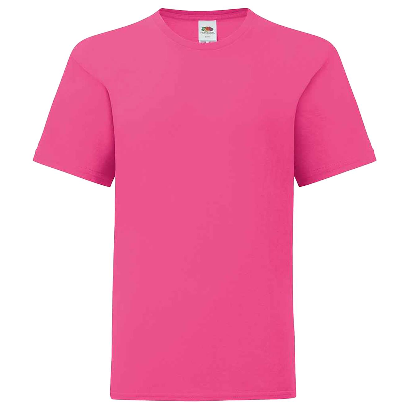 T-shirt Coton Peigné Et Filé À L'anneau Iconic Fuchsia