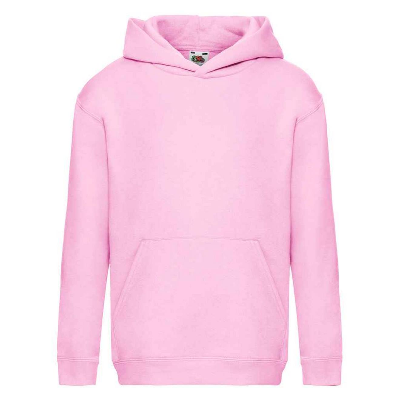 Sweat À Capuche En Coton Peigné De Qualité Supérieure Premium Rose Clair