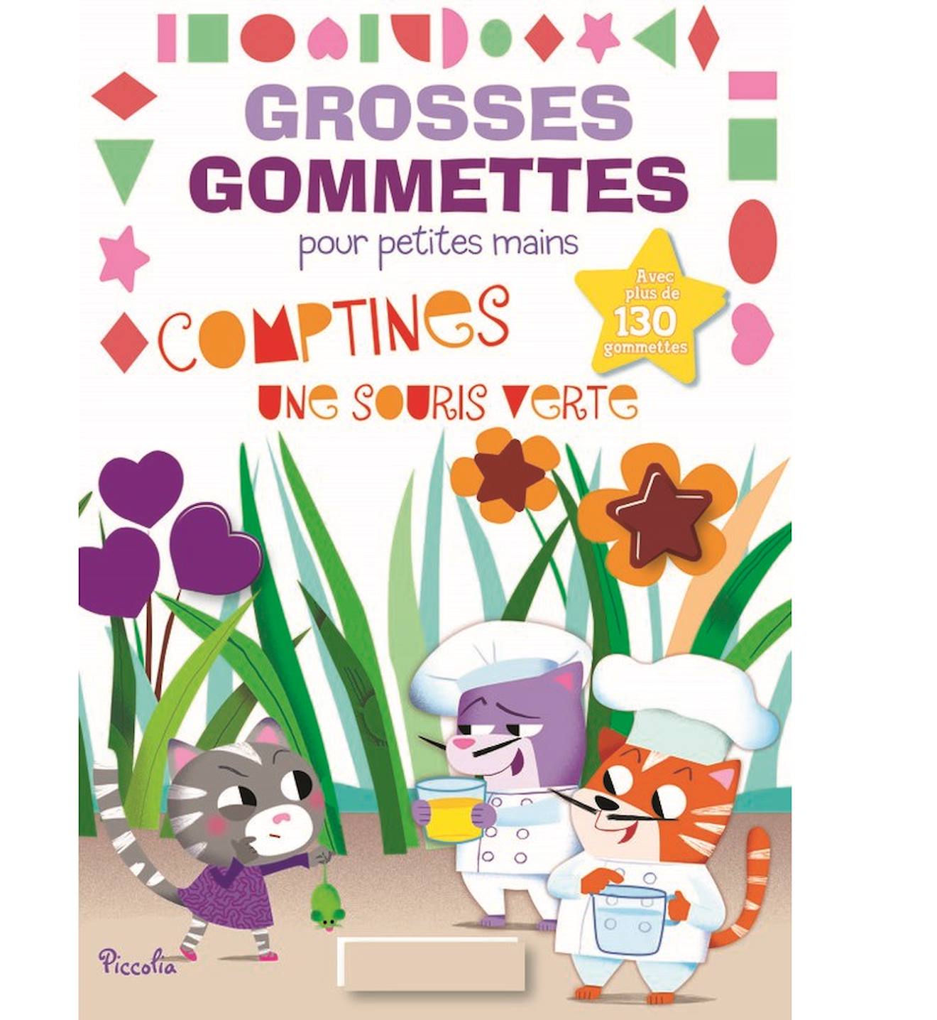 Grosses Gommettes Comptines Une Souris Verte Blanc