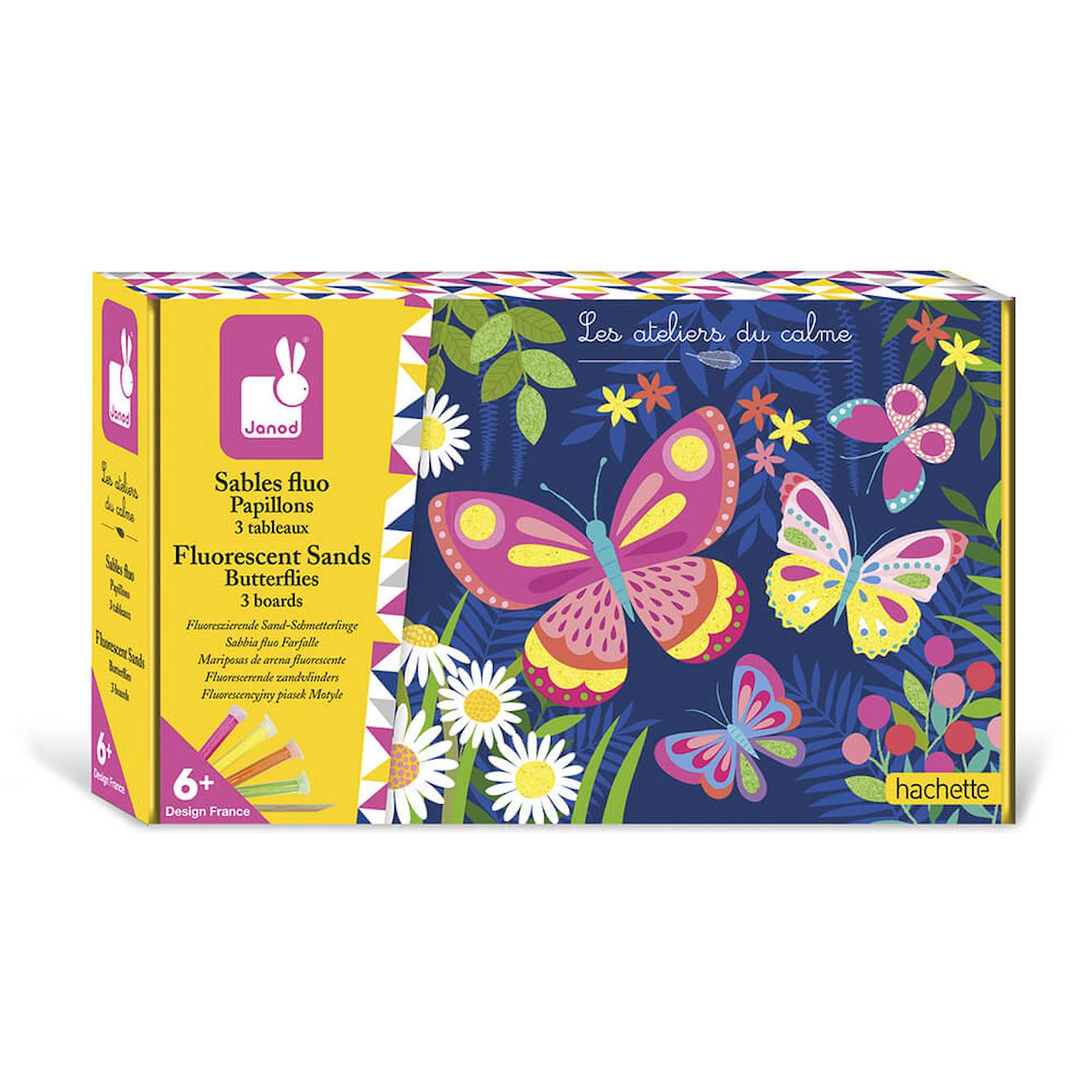Coffret Créatif Sables Fluo Papillons Jaune