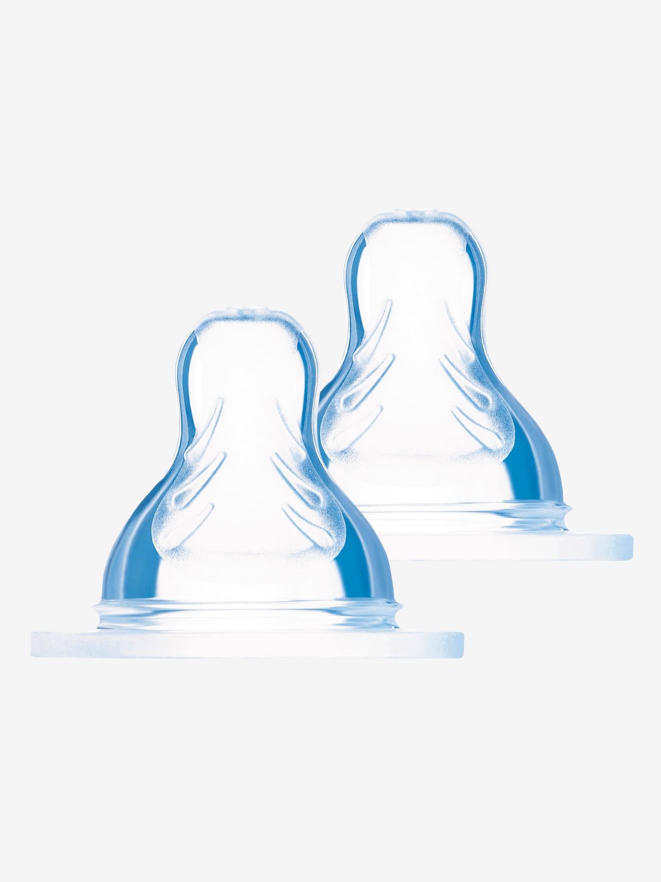 Lot de 2 tétines anatomiques , 4 débits au choix transparent