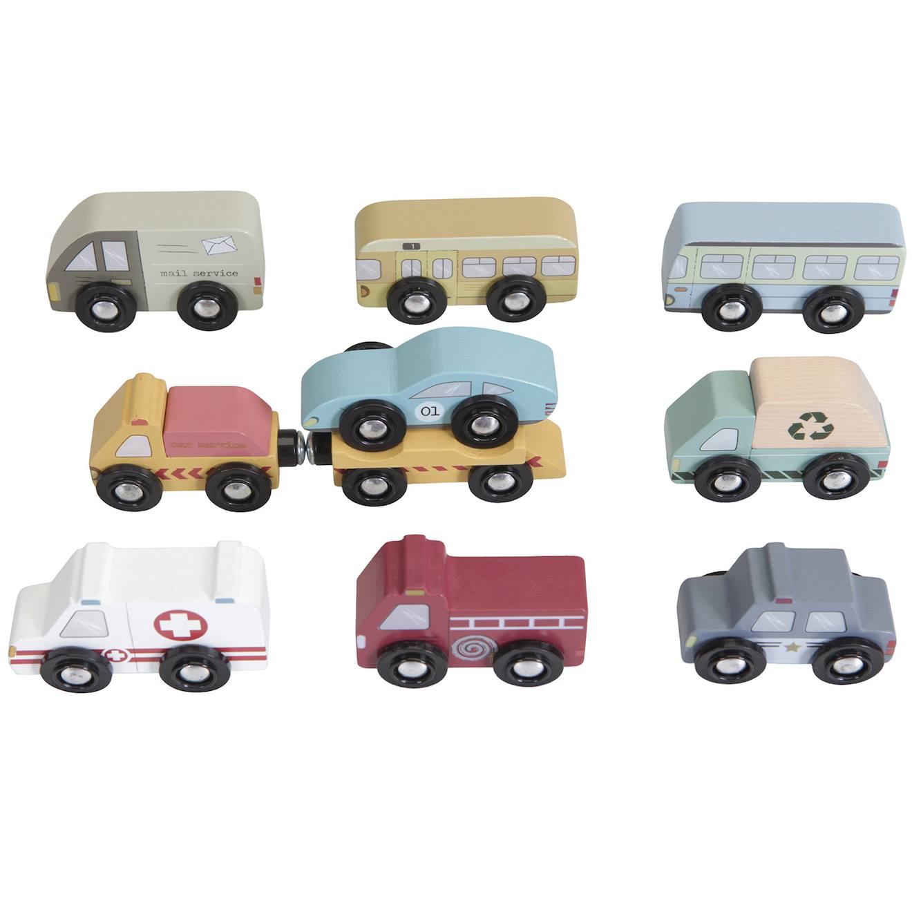 Lot De 9 Véhicules Multicolore
