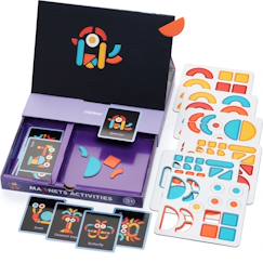 Jouet-Jeux éducatifs-Formes, couleurs et association-Coffret 92 formes magnétiques