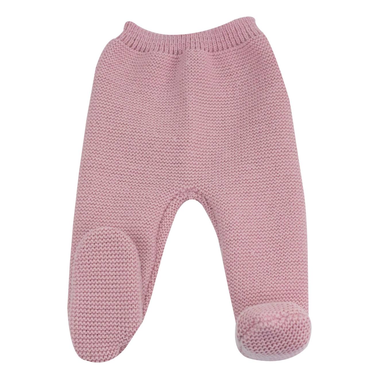Pantalon En Maille - Layette Naissance Vieux Rose