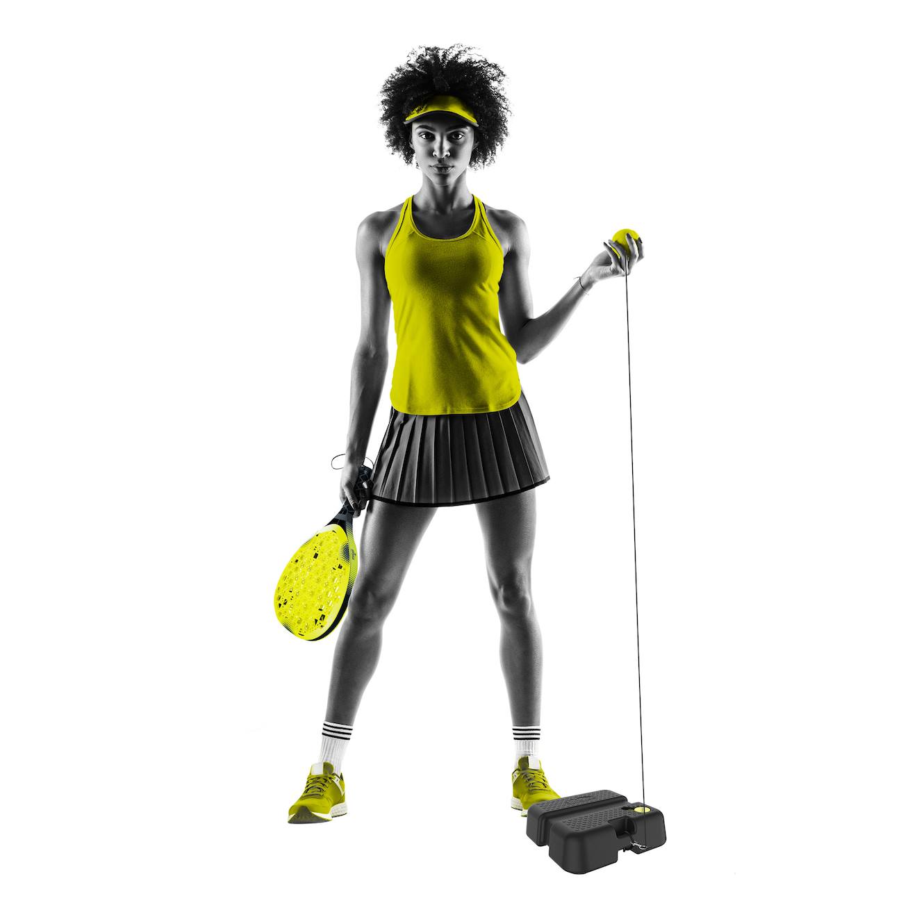 Jeu De Raquettes Swingball Reflex Tennis Pro Métal Noir - Jaune