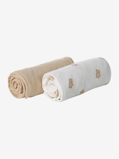 Puériculture-Lit de voyage et accessoires sommeil-Lot de 2 housses pour berceau et cododo en coton bio*