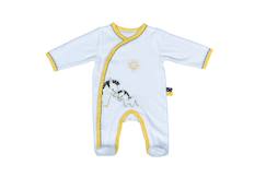 Bébé-Pyjama, surpyjama-Pyjama bébé à manches longues en velours - pluche et pompon