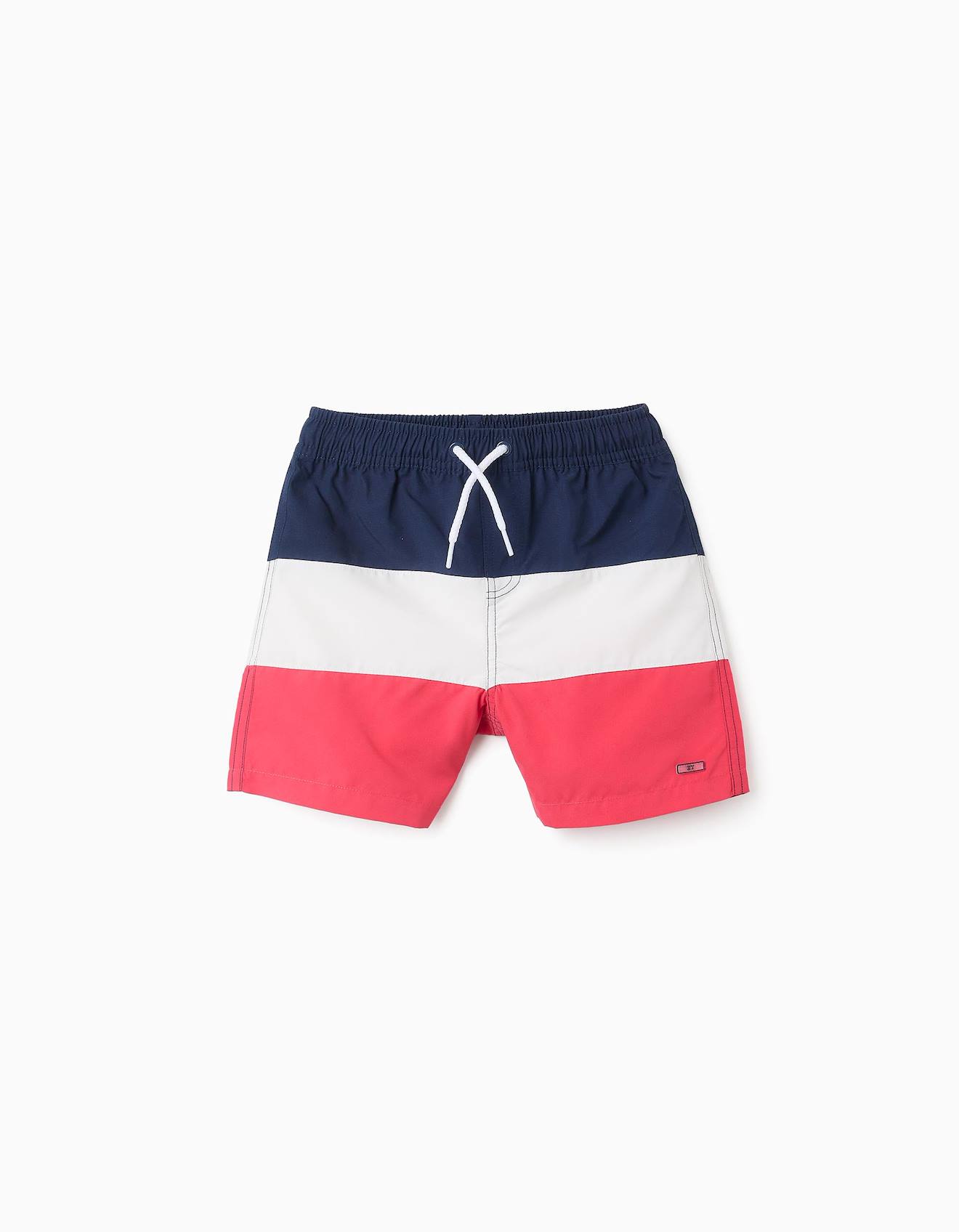 Short De Bain En Blocs De Couleur Bleu Clair