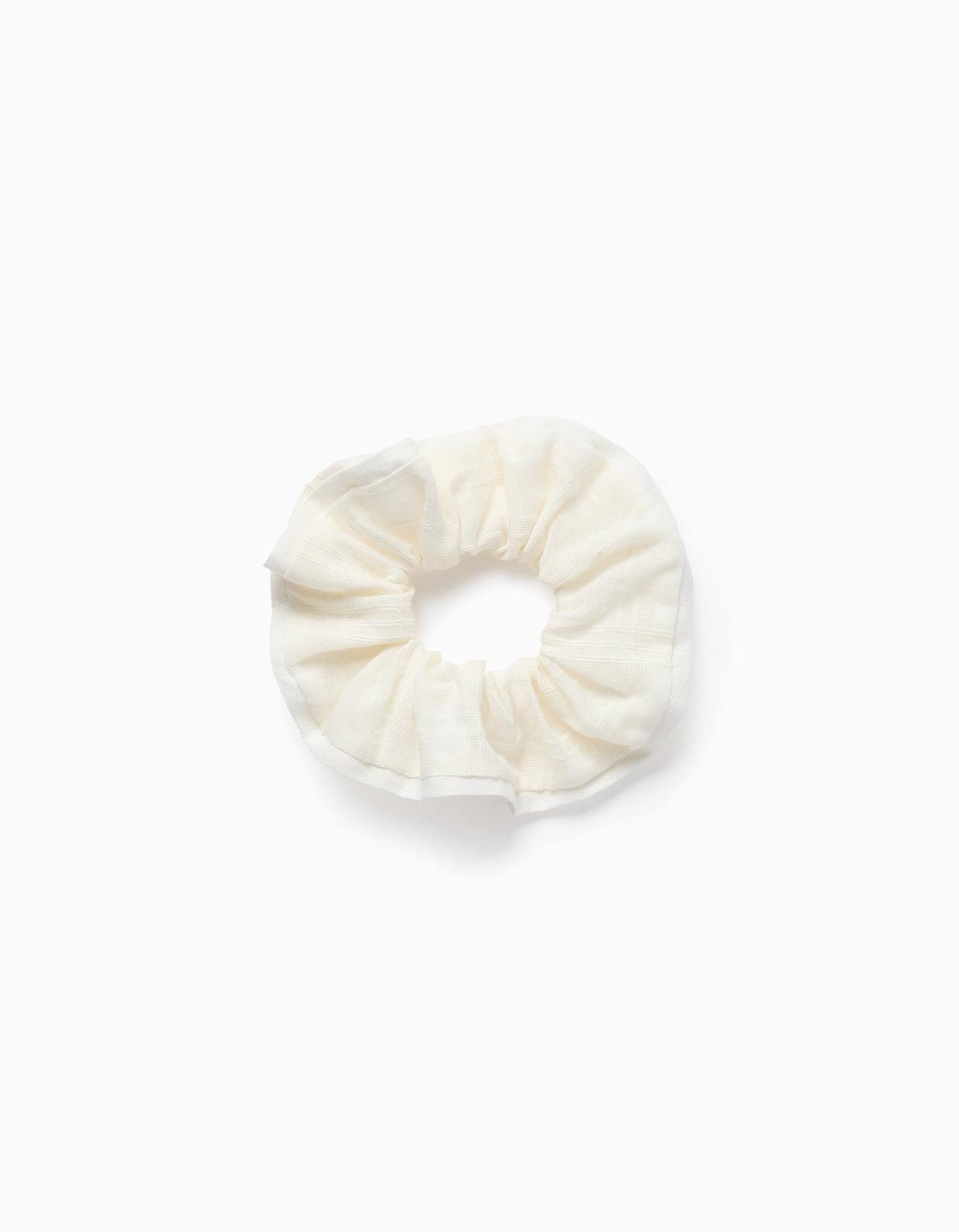 Chouchou En Tissu Dobby Beige Clair