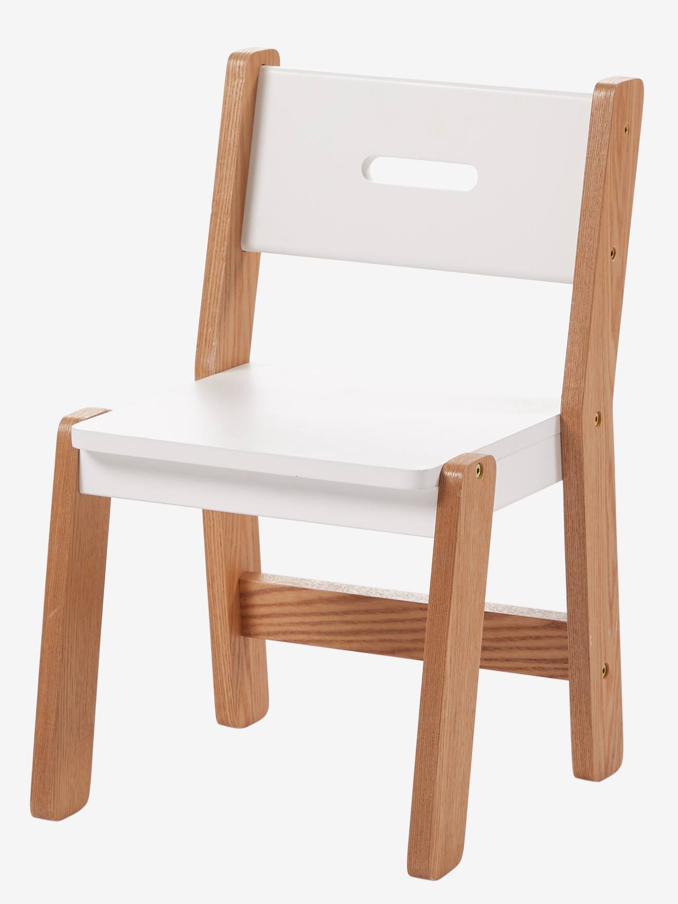 Chaise maternelle, assise 30 cm LIGNE ARCHITEKT blanc/bois