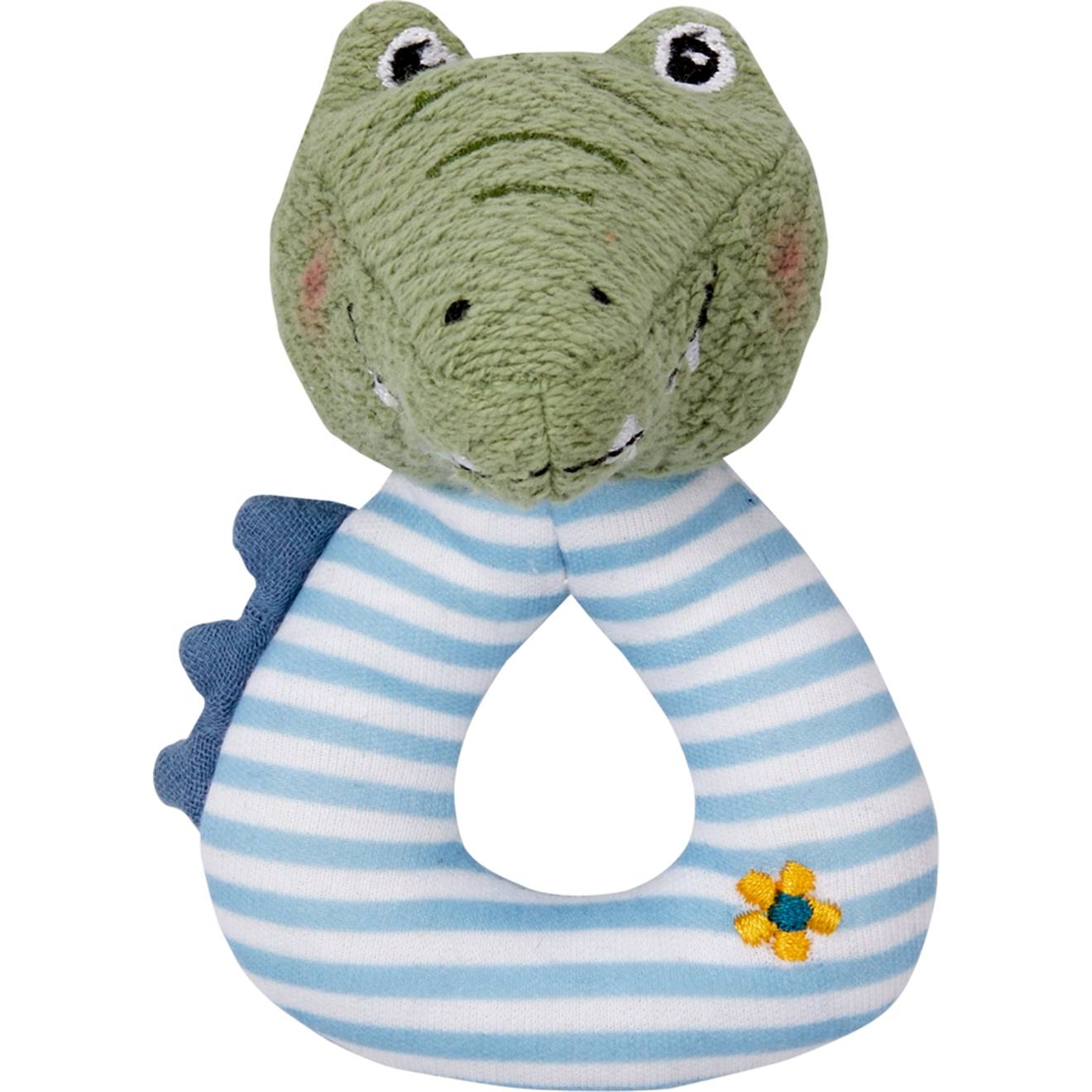 Hochet Anneau Crocodile Little Wonder Vert Et Bleu
