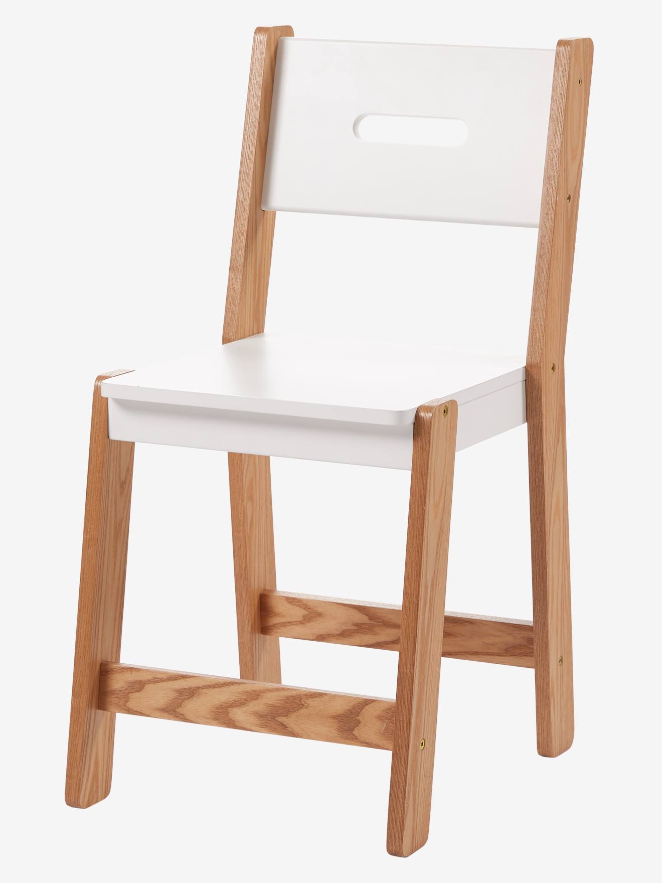 Chaise enfant, assise H 45 cm LIGNE ARCHITEKT blanc/bois