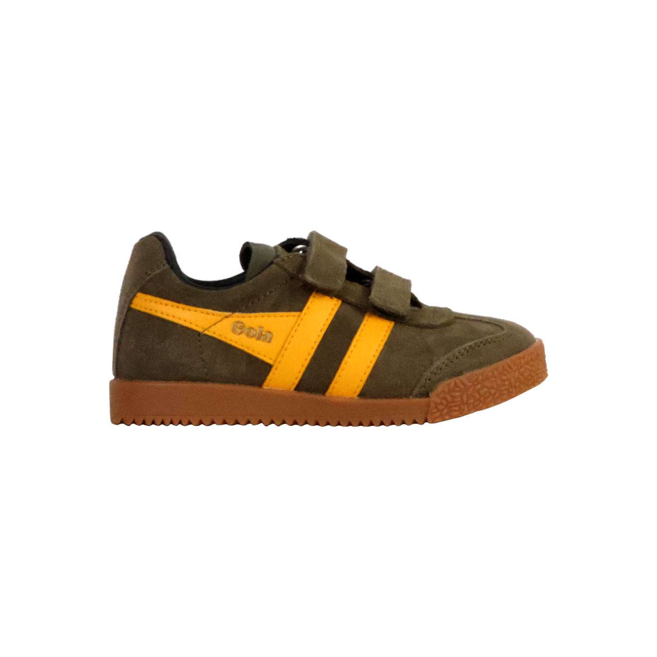 Baskets Basses À Scratch Velours Kaki Sun Noir