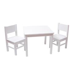 Chambre et rangement-Chambre-Ensemble table et chaises enfant en bois    4-7 ans