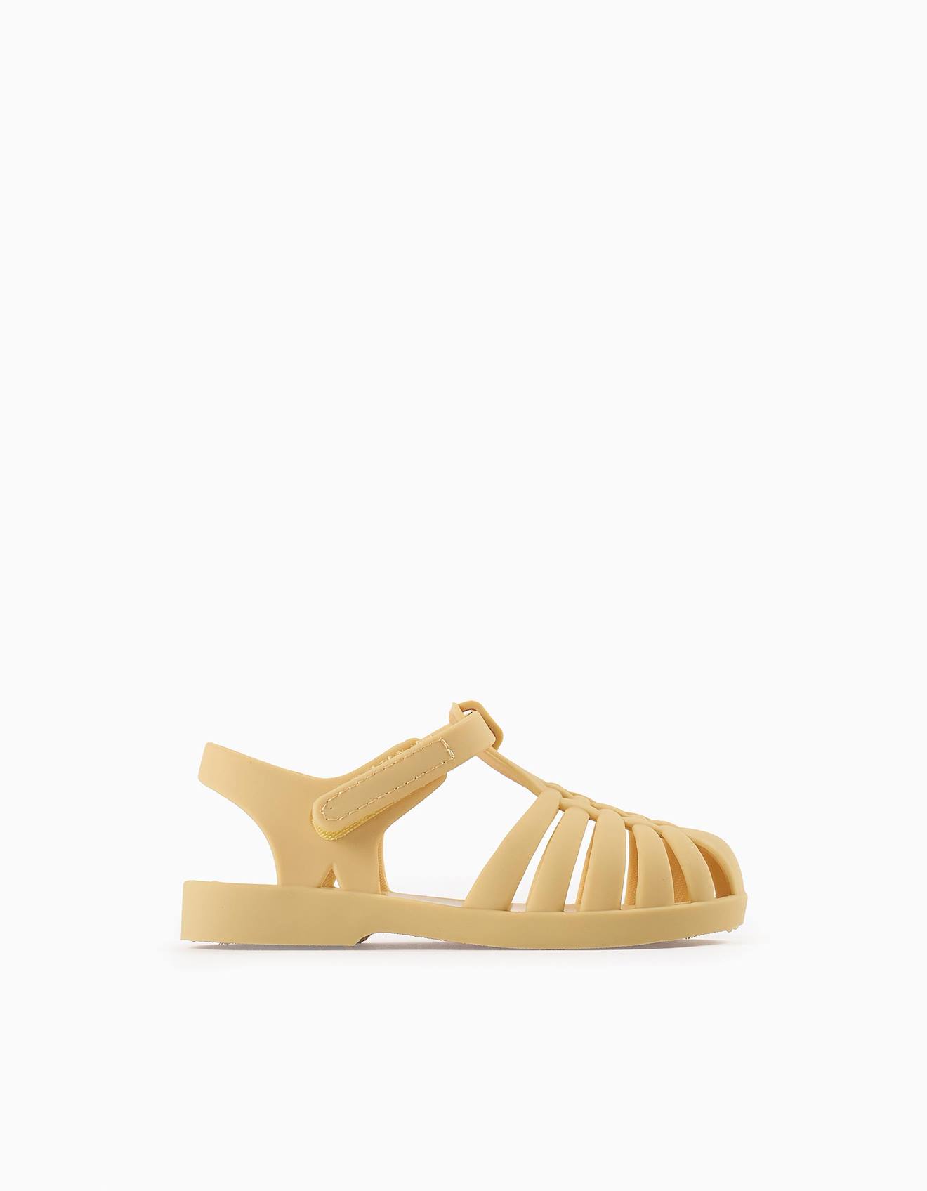 Sandales En Caoutchouc Souple Jaune Clair