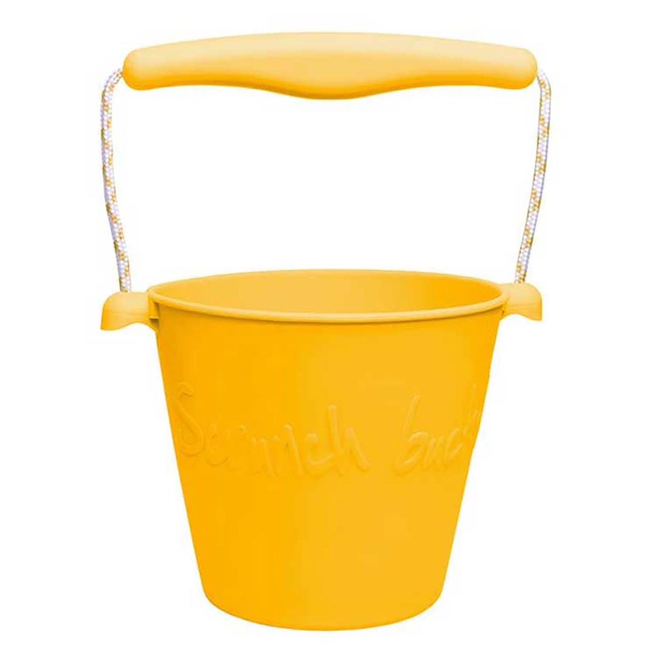Seau De Plage En Silicone Souple Jaune