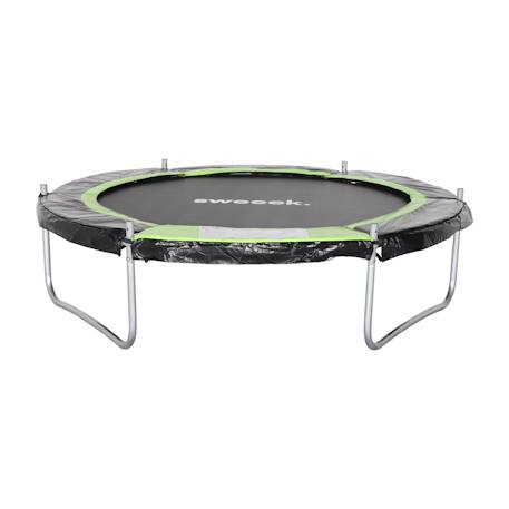 Trampoline ø180cm cassiopée avec filet de protection Gris+Vert 6 - vertbaudet enfant 