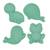 Set de 4 moules de plage en silicone souple Gris+Jaune+Rose+Rouge+Vert+Violet 9 - vertbaudet enfant 