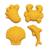 Set de 4 moules de plage en silicone souple Gris+Jaune+Rose+Rouge+Vert+Violet 4 - vertbaudet enfant 