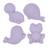 Set de 4 moules de plage en silicone souple Gris+Jaune+Rose+Rouge+Vert+Violet 11 - vertbaudet enfant 