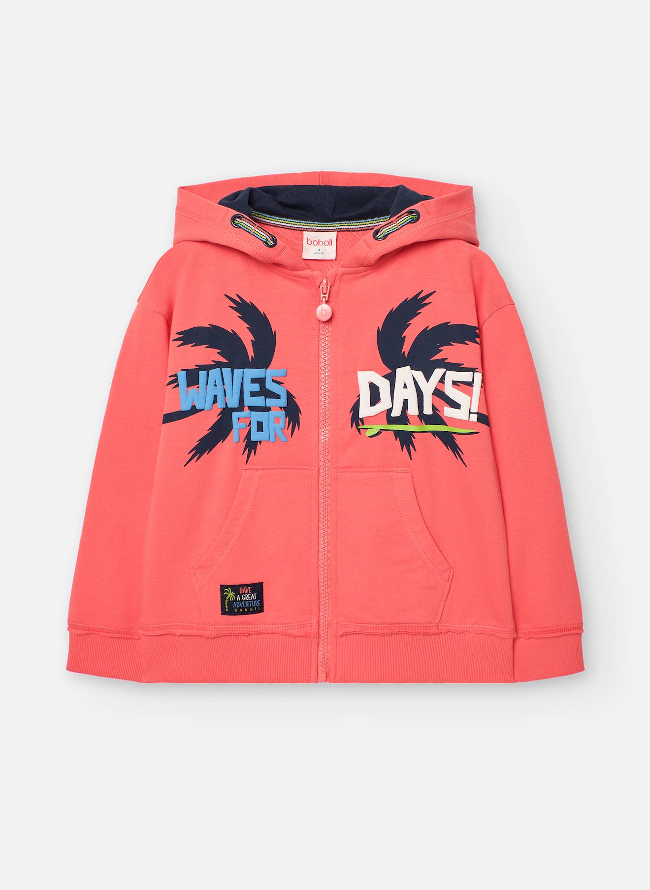 Gilet Avec Capuche Et Fermeture Éclair Rouge