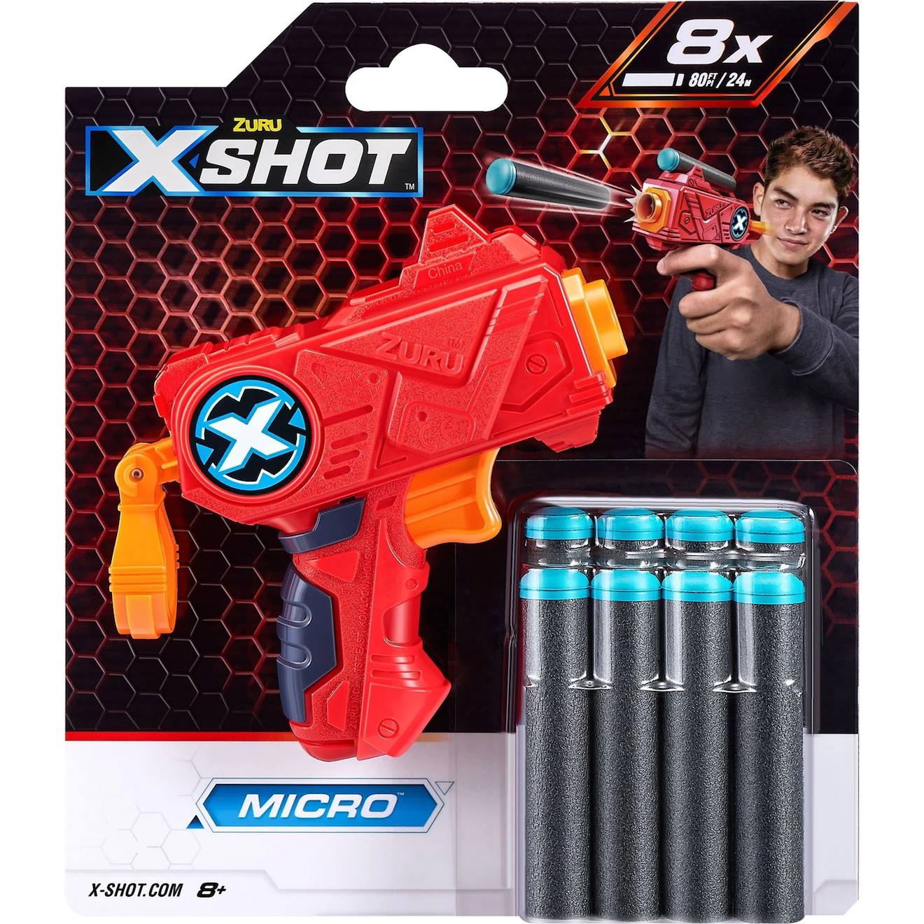 Xshot - Excel Micro Blaster Avec Fléchettes Multicolore