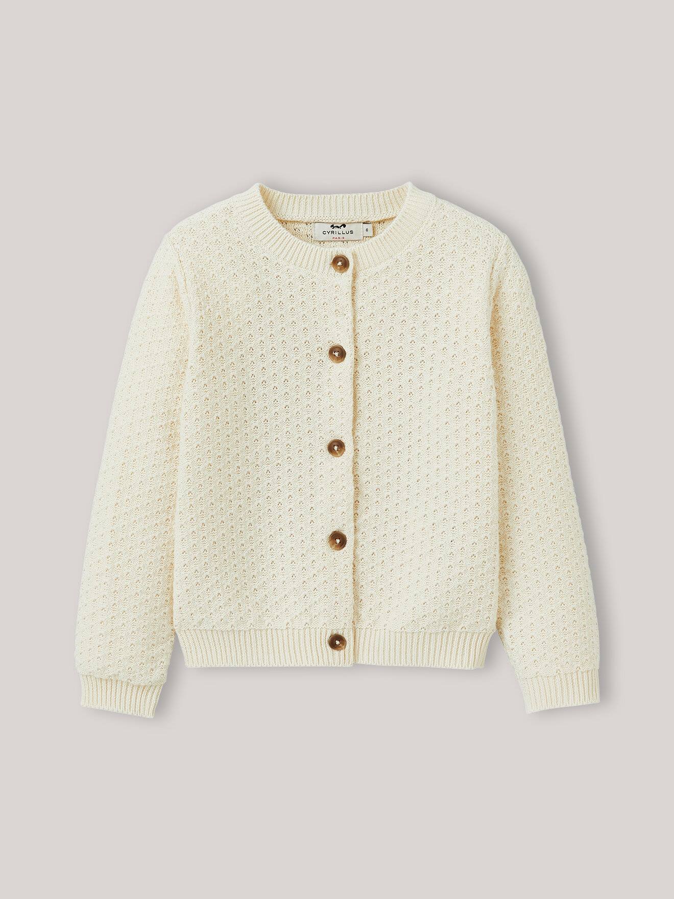 Cardigan Points Fantaisie Ecru
